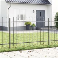 vidaXL Tuinhek met punten 1,7x0,8 m staal grijs