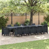 vidaXL Tuintafel 400x100x73 cm poly rattan antraciet