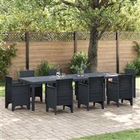 vidaXL Tuintafel 300x100x73 cm poly rattan antraciet