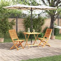 vidaXL 3-delige Opvouwbare Bistro Set - Massief Acaciahout