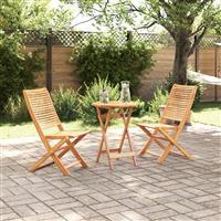 vidaXL 3-delige Vouw Bistro Set van Massief Acaciahout