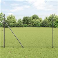 vidaXL Hexagon Fence Grijs 1,6x100 m Staal