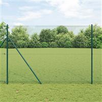 vidaXL Gelast Draadhek Groen 1,6x10 m Staal