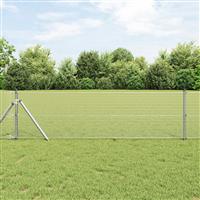 vidaXL Gekalmeerde Draadomheining 0,8x50 m Gegalvaniseerd Staal