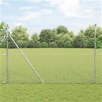 vidaXL Ketenlinkhek 1.5x10 m Gegalvaniseerd Staal