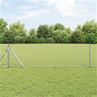 vidaXL Kettingslink Hek 0.8x10 m Gegalvaniseerd Staal