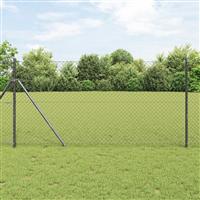 vidaXL Keten Link Hek Grijs 1.2x25 m Staal