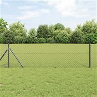 vidaXL Ketting link hek grijs 0.6x25 m staal