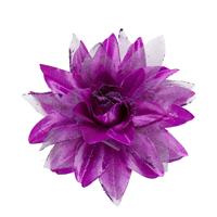HAARCLIP BLOEM MET GLITTER, PAARS
