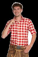 Trachtenhemd Anton Rood/Wit