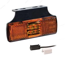 Fristom LED zijmarkeringslamp oranje 0.5m kabel, 2 x 1,5mm² connector 12-24V
