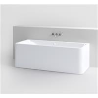 Clou InBe Ligbad Wandmodel Rechthoekig 172x74x60.5 cm Acryl Wit Met Overloop Wit