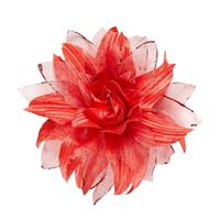 HAARCLIP BLOEM MET GLITTER, ROOD