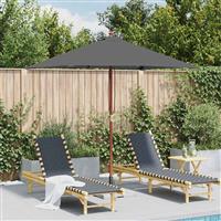 vidaXL Parasol met houten paal 150x200 cm antraciet