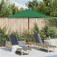 vidaXL Parasol met houten paal 150x200 cm groen