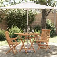 vidaXL 3-Delige Inklapbare Tuin Bistro Set Massief Hout Acacia