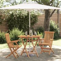 vidaXL 3-delige Opvouwbare Tuin Bistro Set van Massief Acaciahout