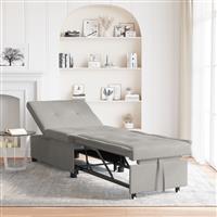 vidaXL Sofa Bed 3-in-1 Uittrekbare Ontwerp Lichtgrijze Stof