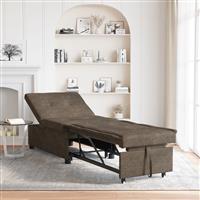 vidaXL 3-in-1 Uittrekbaar Sofa Bed in Legergroen Faux Suede