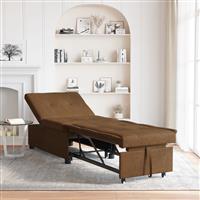 vidaXL 3-in-1 Sofa Bed Uittrekbaar Bruin Faux Suède Leer
