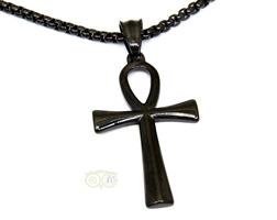 Ankh hanger - zwart  4,3 cm - Snake