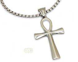 Ankh hanger - Zilverkleurig  4,3 cm - Snake