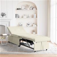 vidaXL 3-in-1 Uittrekbaar Sofa Bed in Crème Velours