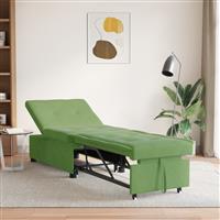 vidaXL 3-in-1 Sofa Bed Uitklapbaar Lichtgroen Velours
