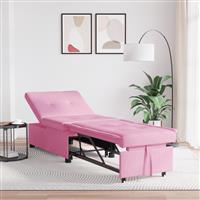 vidaXL 3-in-1 Sofa Bed in Roze Stof