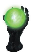 Hand with crystal ball light 14.5x8 cm