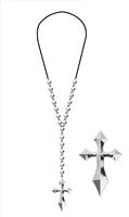 Metalic necklace with cross