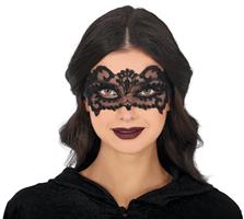 Black lace mask