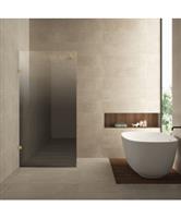 Inloopdouche Links Wiesbaden Less 80x200 cm 8 mm Nano Spiegelrook- naar Helder Glas Geborsteld Messi