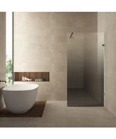 Inloopdouche Rechts Wiesbaden Less 80x200 cm 8 mm Nano Spiegelrook- naar Helder Glas Gunmetal