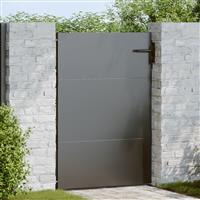 vidaXL Tuinpoort met slot Zwart 105 x 125 cm Poedergecoat staal