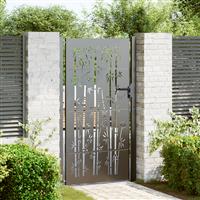 vidaXL Tuinpoort Anders met slot Zwart 105 x 200 cm Poedergecoat staal
