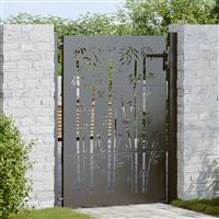 vidaXL Tuinpoort Anders met slot Zwart 105 x 150 cm Poedergecoat staal