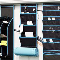 vidaXL Opslagtas met opslag Zwart, Blauw 91 x 47.5 cm Oxford