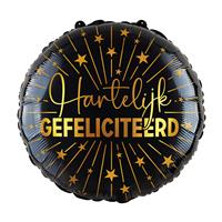 Foilballoon 18 - Hartelijk Gefeliciteerd Golden Celebrations