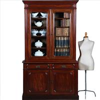 Franse Boekenkast bibliotheekkast of servieskast  ca 1875 die ook als servieskast wil functioneren (