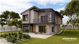 Double Story Modern Guyana House Plans