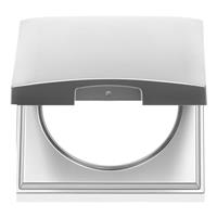 Berker Afdekraam Flow/Pure 1-Vaks met Klep Chroom Mat