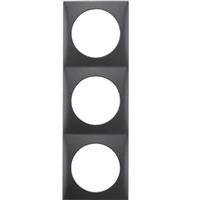 Berker Afdekraam Flow 3-Vaks Antraciet Mat