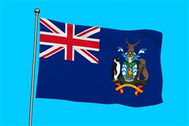 Vlag Zuid Georgia en de Zuidelijke Sandwicheilanden 300x450 cm