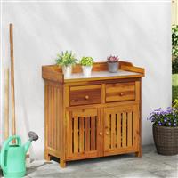 vidaXL Tuinkast met lade met opslag met de deur Bruin 78 x 36.5 x 78cm