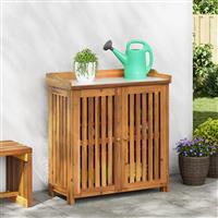 vidaXL Tuinkast met opslag met de deur Bruin 93 x 41.5 x 98cm