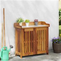vidaXL Tuinkast met opslag met de deur Bruin 78 x 36.5 x 78cm
