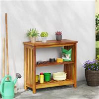 vidaXL Tuinkast met plank met opslag Bruin 75 x 35 x 70cm
