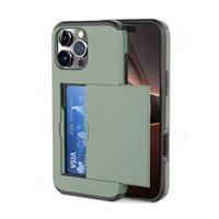 Kaarthouder Hoesje voor iPhone 15 Plus - Wallet Card Slot Cover Case - Groen
