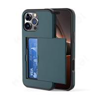 Kaarthouder Hoesje voor iPhone 8 Plus - Wallet Card Slot Cover Case - Navy Blauw